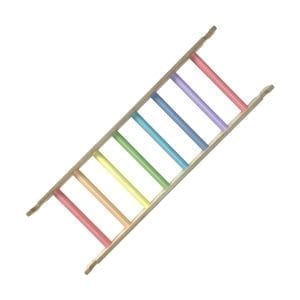 Junior Ligneus Pikler Climbing Ladder Pastel Rainbow
