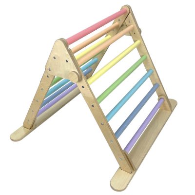Junior Ligneus Play Pikler Triangle Pastel Rainbow