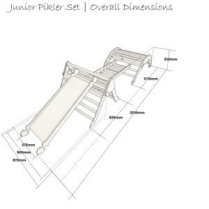 Junior Ligneus Pikler Triangle Set schematic