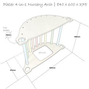 Nursery Pikler 4 in 1 Arch Schematic 840x600x375