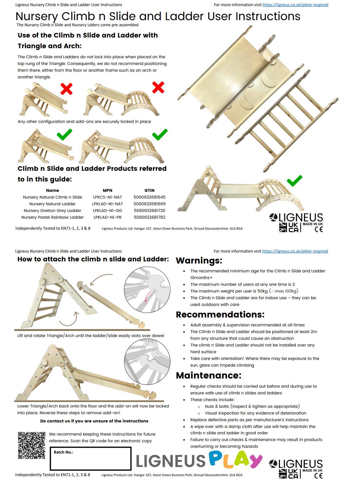 Nursery Slide & Ladder User Guide